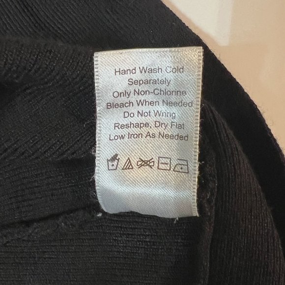 Coldwater Creek - Women's Size XL Black Sweater Tie Front Banned Hem 3/4 Sleeve - Picture 5 of 10